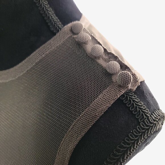 Vera Wang White Collection Gray Mesh Dress Size 4 - Picture 5 of 15